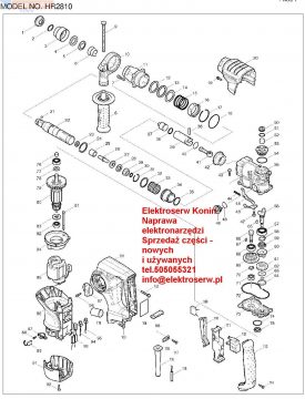MAKITA uchwyt narzędziowy 158285-3 HR2800 HR2810 HR2811