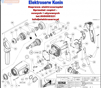 Hilti części zamienne do młotowiertarki TE 2-S 327620