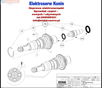 Hilti części zamienne do młotowiertarki TE 2-S 327620