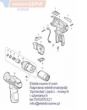 Makita Dźwignia zmiany kierunku obrotów 450504-6 do DF030D