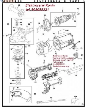 DeWalt włącznik używany oryginalny do szlifierki kątowej D28498 D28495 N089612