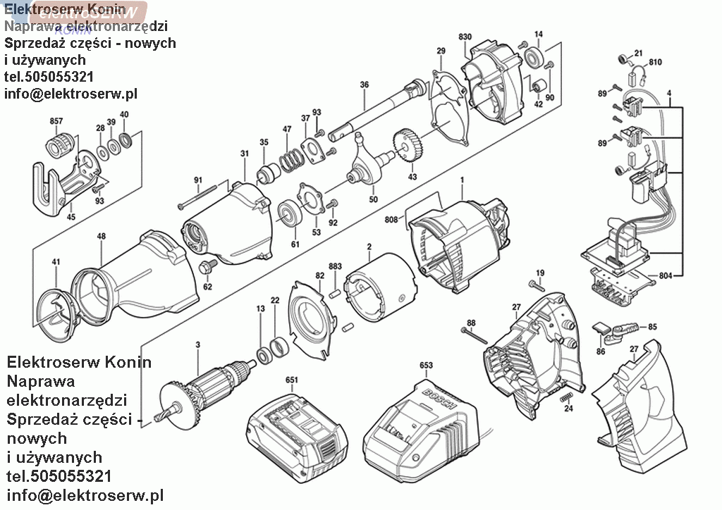 Bosch części  do piły szablastej GSA 18V-Li