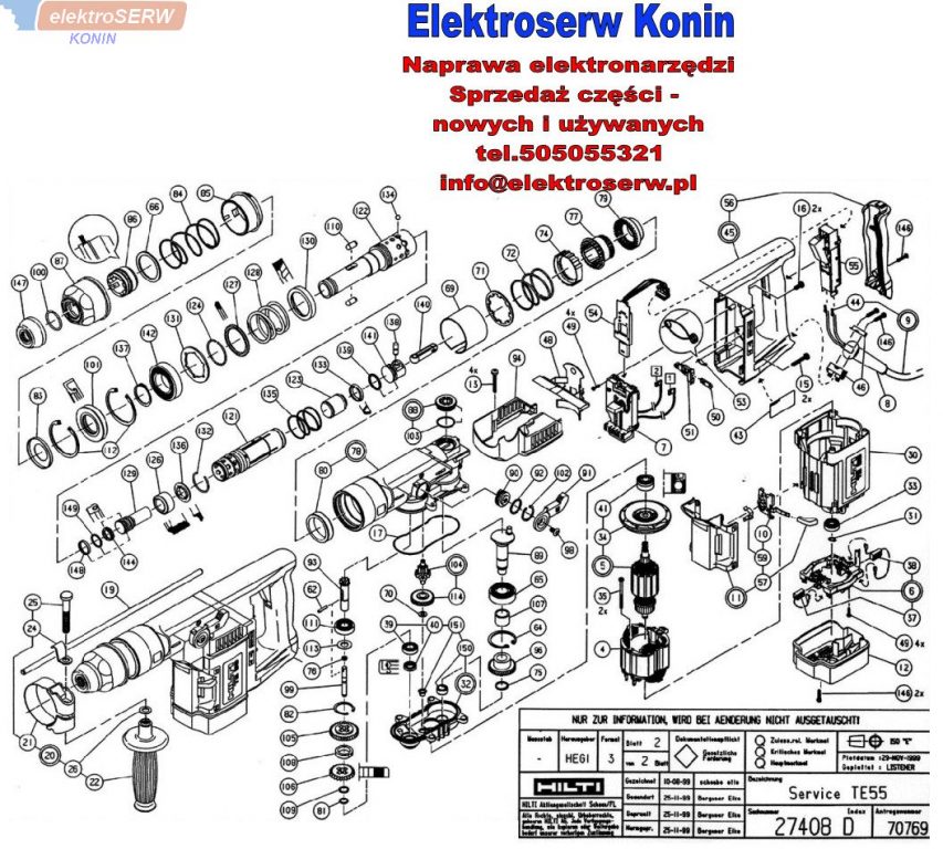 Hilti wirnik do TE54, TE55, TE504, TE505
