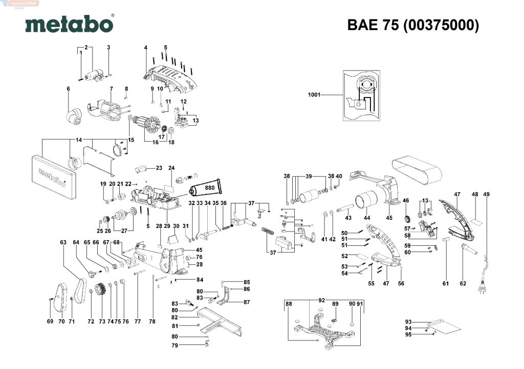Metabo pasek zębaty S5M285 do szlifierki taśmowej BAE 75