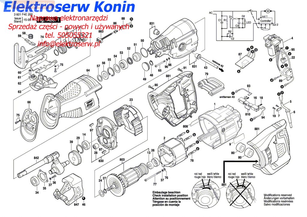 Części zamienne do Boscha GSA 1300 PCE