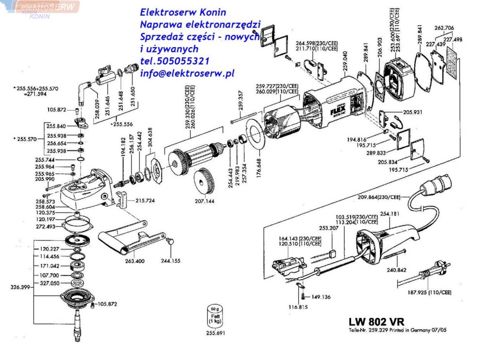  Flex korpus do polerki  LW 802 VR , LK 802 VR 
