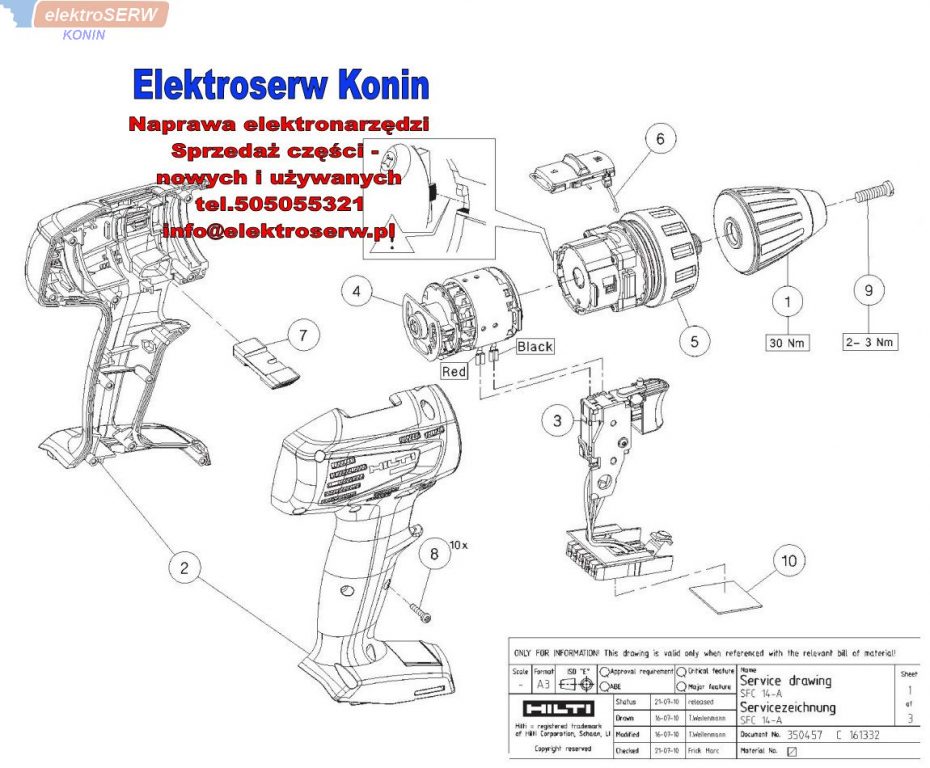 Hilti szczotki do wkrętarki SFC 14-A