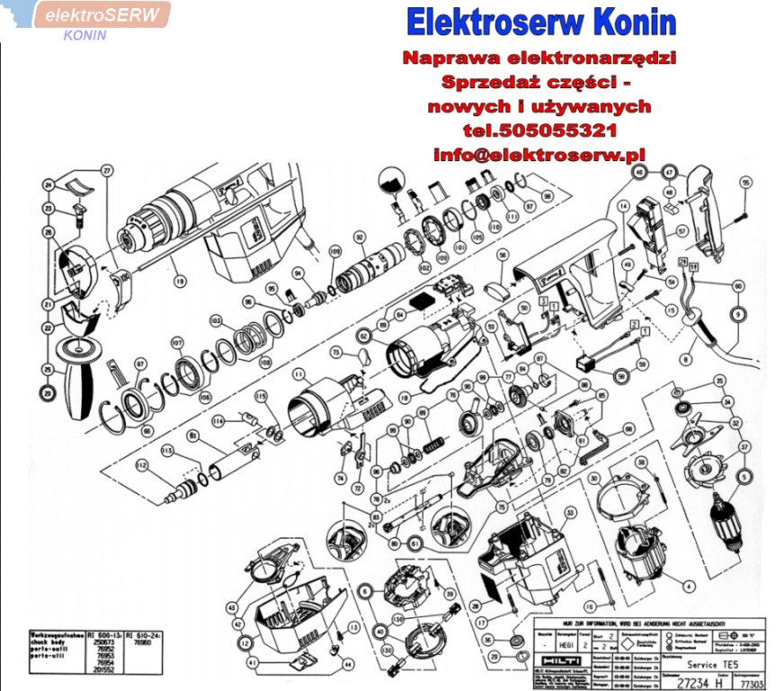 Hilti koło zębate stożkowe TE 5 201046