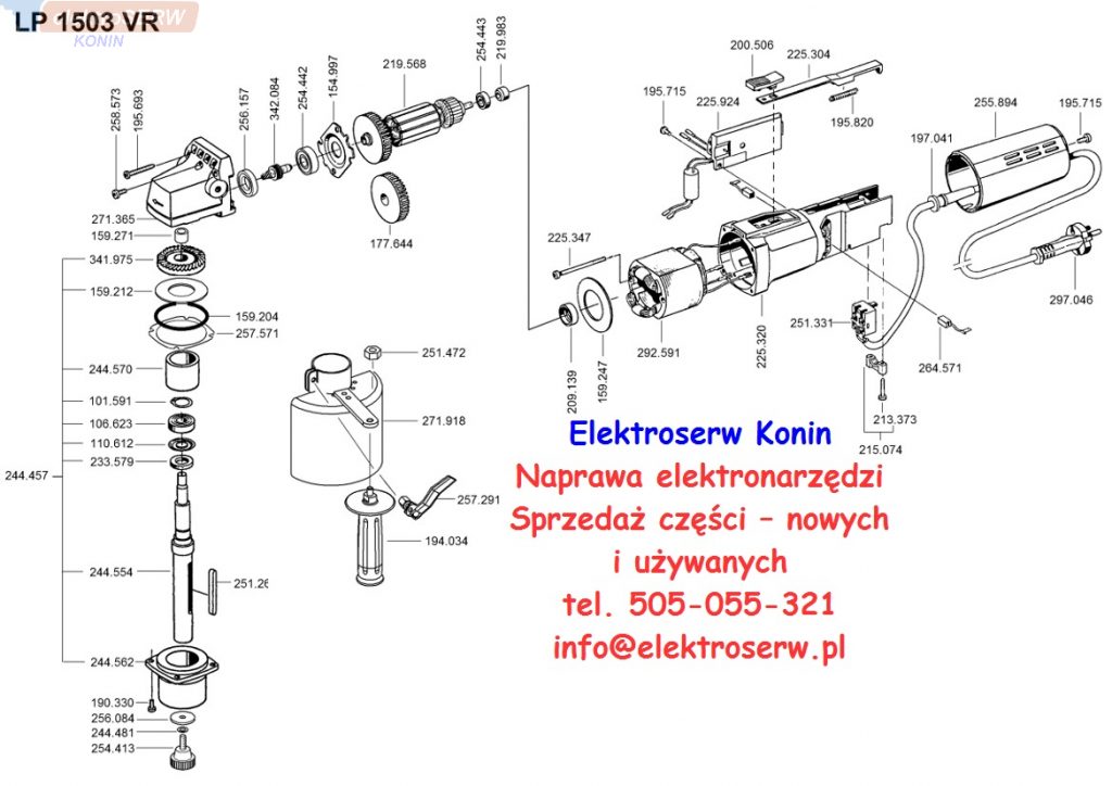 Flex elektronika do polerki L 1503VR,  L 1506