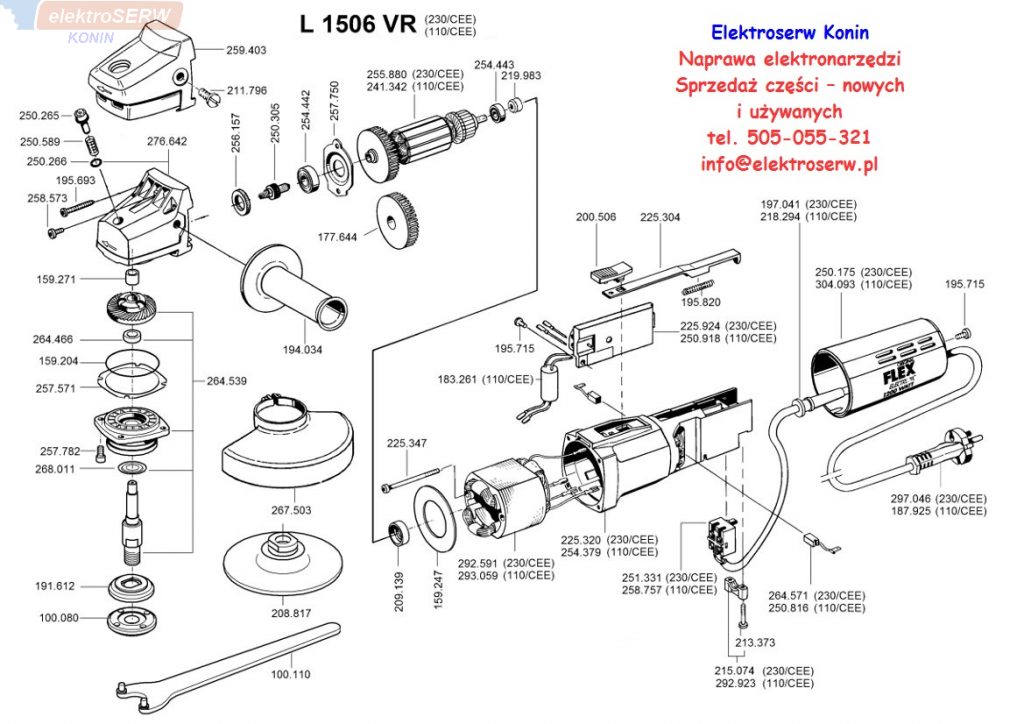 Flex elektronika do polerki L 1503VR,  L 1506