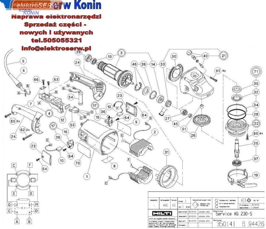 Hilti rączka do AG 230-S