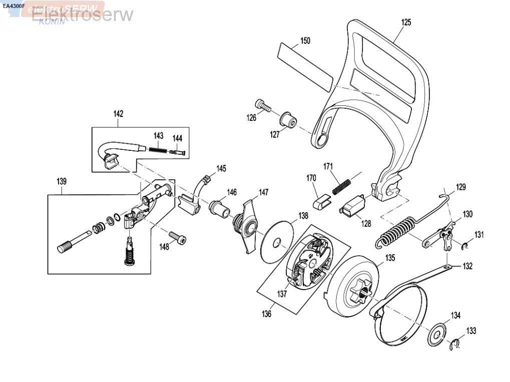 Makita schemat oraz lista części do EA4300F
