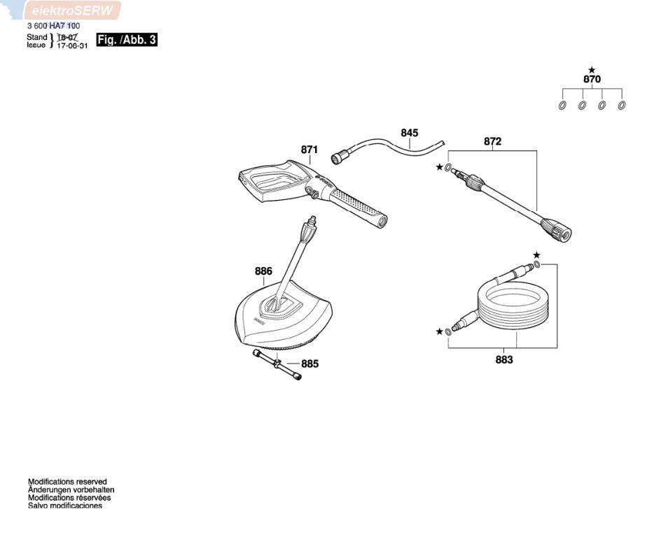 Bosch pistolet / wyzwalacz do myjki wysokociśnieniowej AQT 35-12