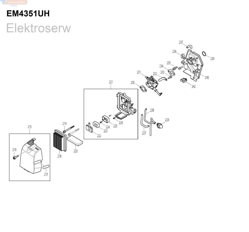 Makita zbiornik paliwa do kosy spalinowej EM4350UH EM4351UH
