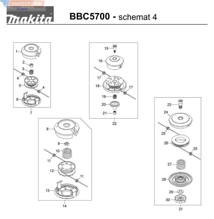 Makita podkładka stalowa ostrza tnącego do kosy spalinowej BBC5700