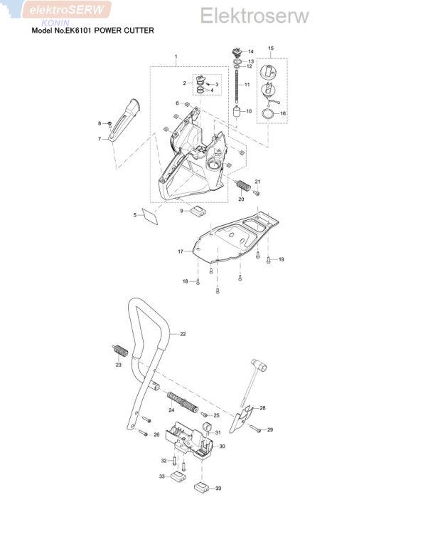 Makita łożysko igiełkowe do przycinarki spalinowej EK6101
