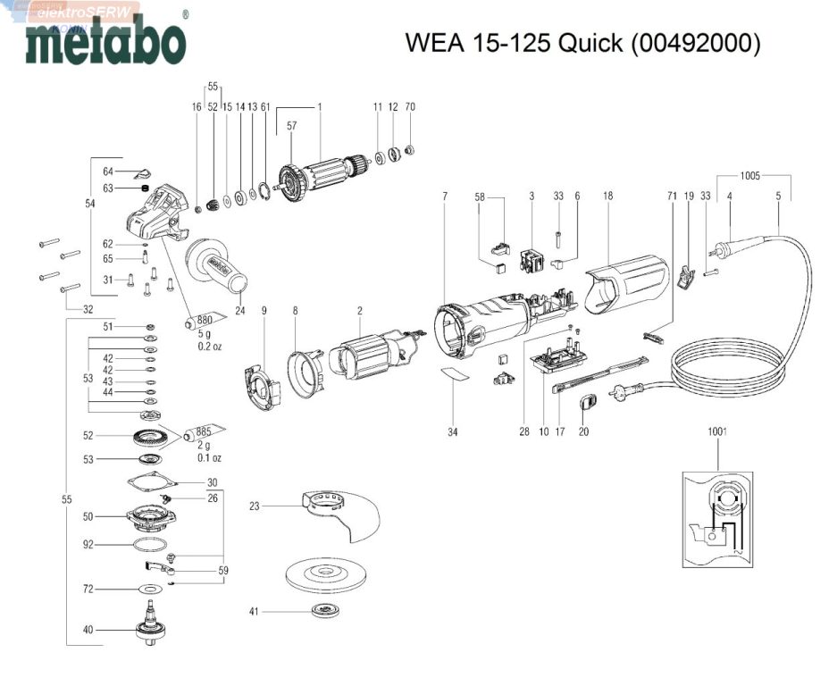 Metabo włącznik do szlifierki kątowej WEA 15-125 Quick