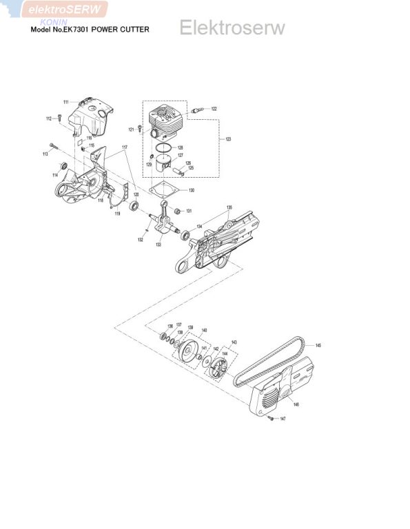 Makita Bęben sprzęgła do Przecinarki spalinowej EK7301