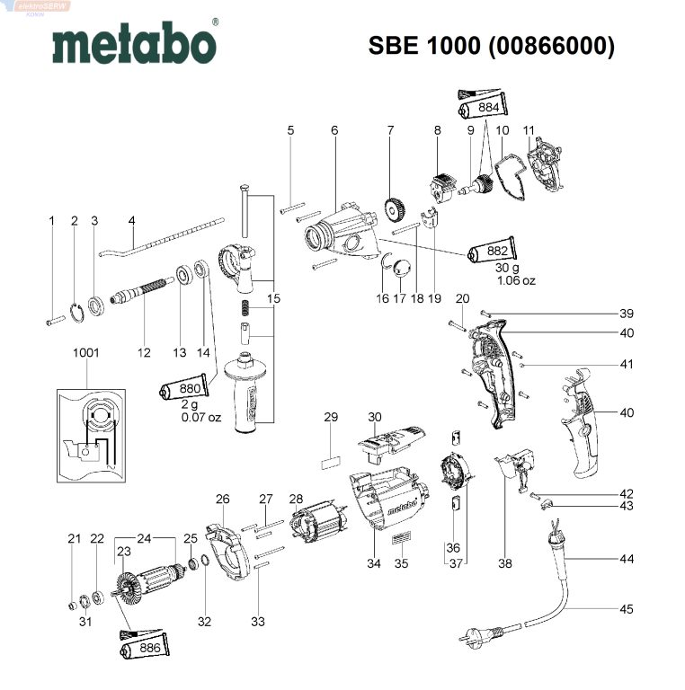 Metabo wiertarka udarowa SBE 1000 (00866000)