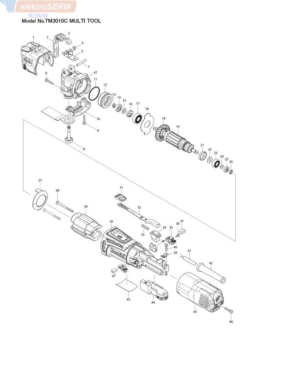 Makita włącznik do narzędzia wielofunkcyjnego TM3000C TM3010C