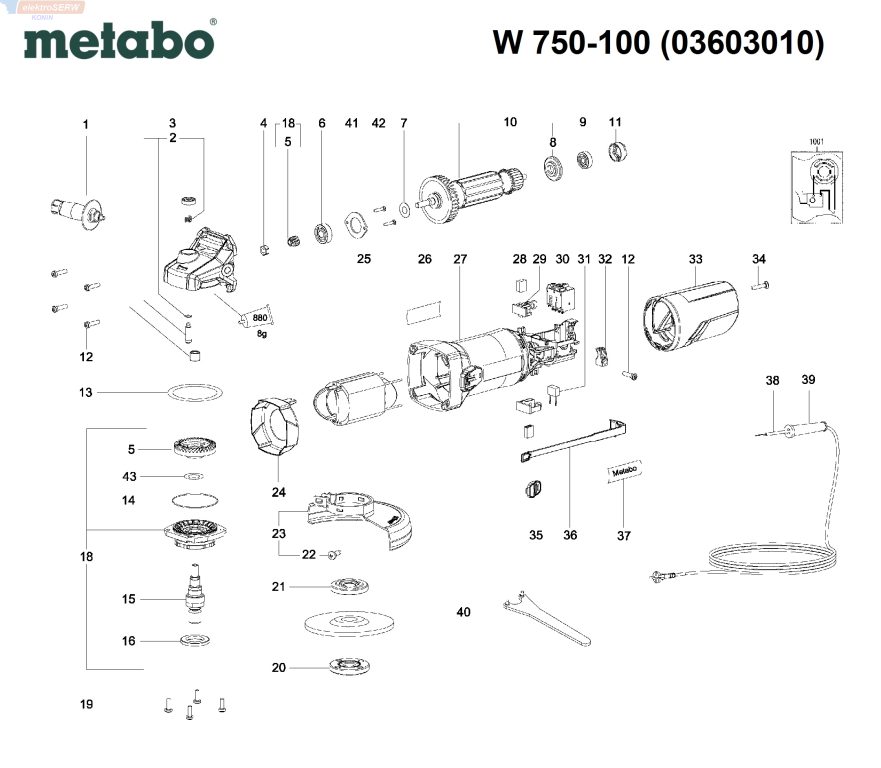 Metabo stojan do szlifierki kątowej W 750-100
