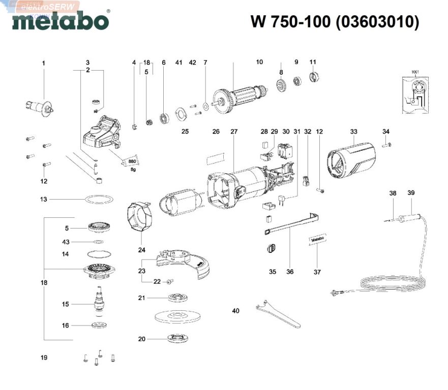 Metabo używany stojan do szlifierki W 750-100