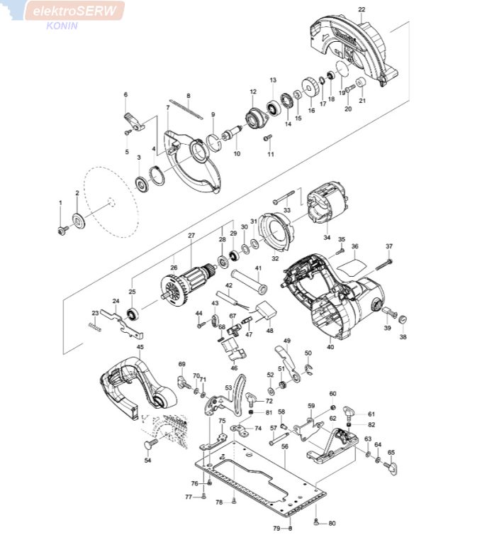 Makita wirnik do piły / pilarki tarczowej HS6601