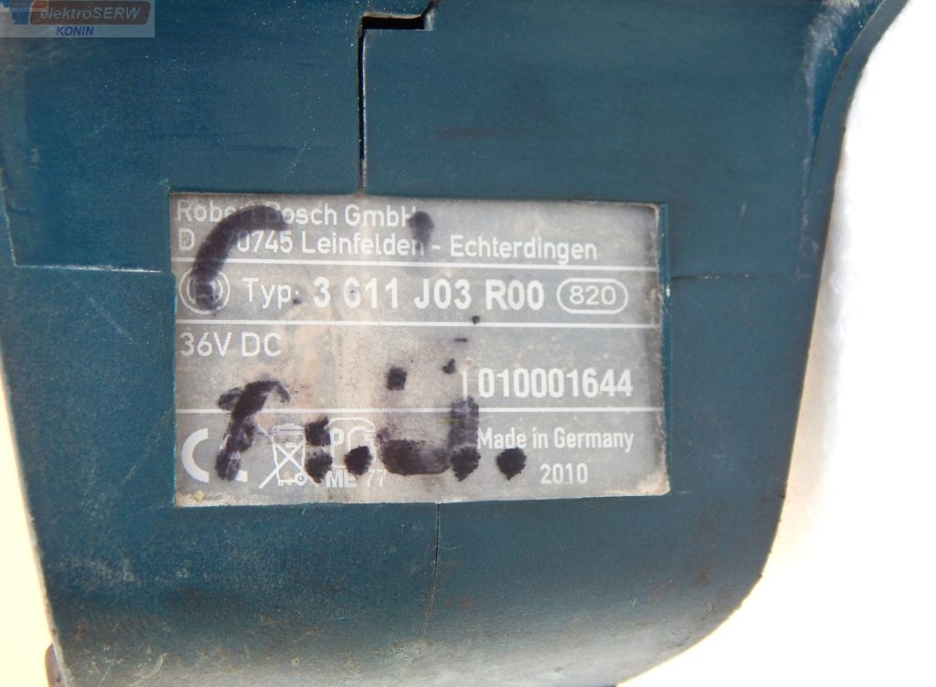 Spis części oraz schemat do młota GBH 36V-LI 3611J03R00