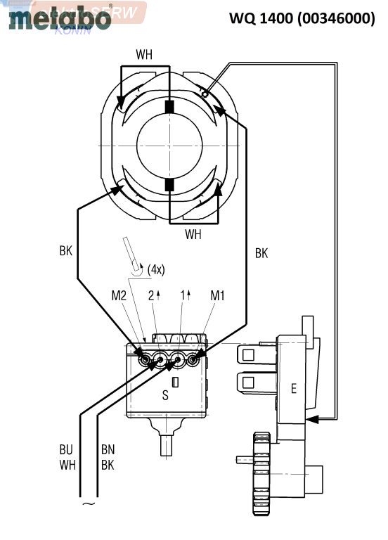 Metabo stojan 230V do szlifierki kątowej WQ 1400 (00346000)