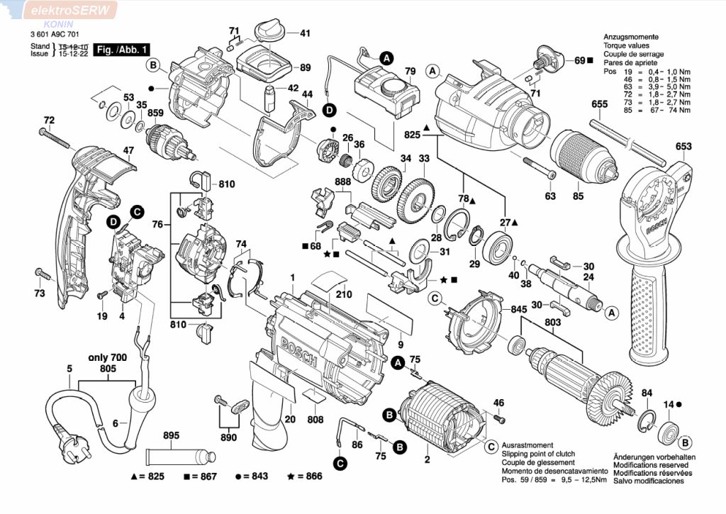 Bosch stojan 220-240V do wiertarki udarowej GSB 21-2 RCT