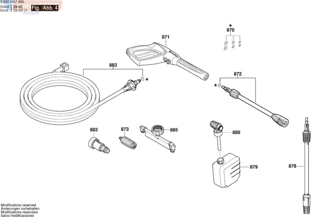 Bosch lanca z dyszą do myjki wysokociśnieniowej AQT 45-14 X F016F05865