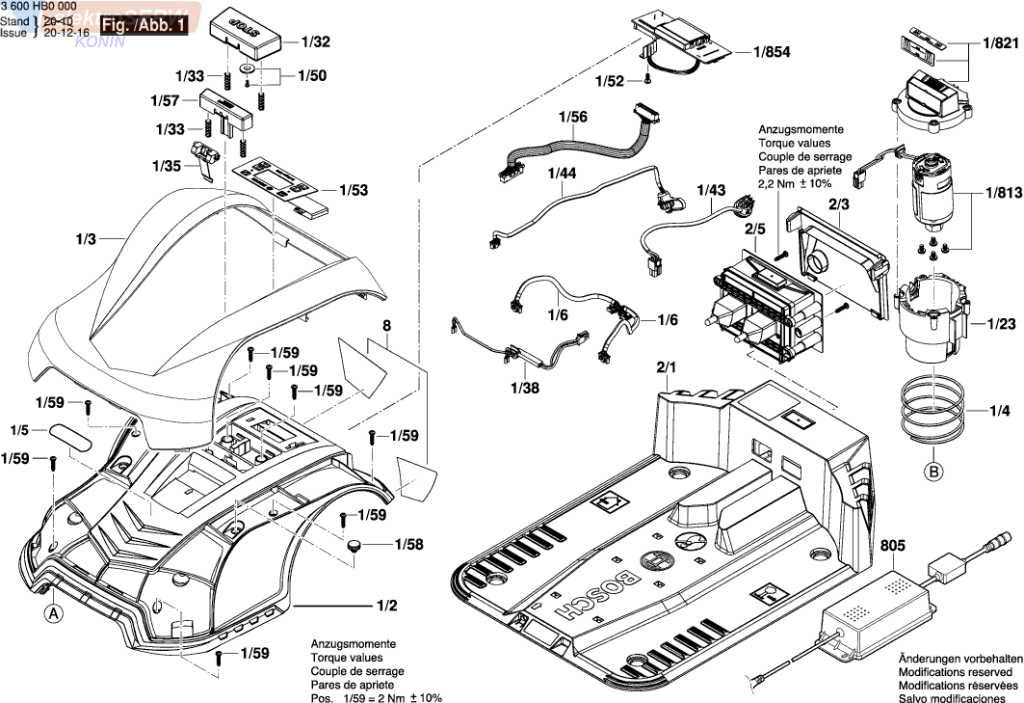 Bosch ładowarka / ładowacz do kosiarki Indego 350 Indego 400 Indego S+ 350 F016L69170