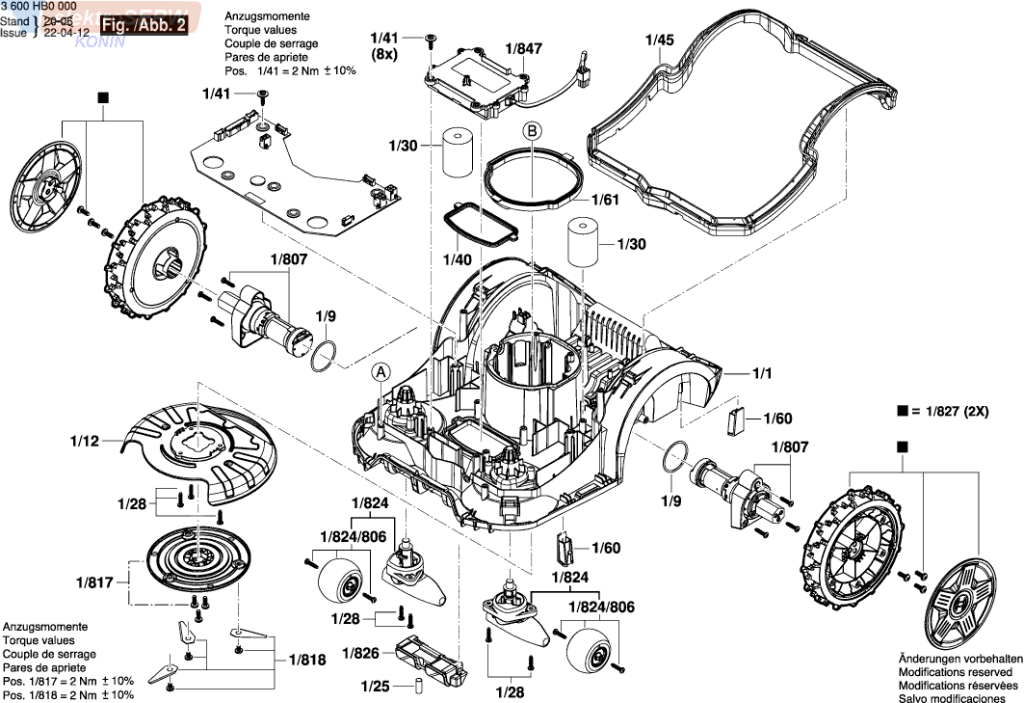 Bosch ładowarka / ładowacz do kosiarki Indego 350 Indego 400 Indego S+ 350 F016L69170