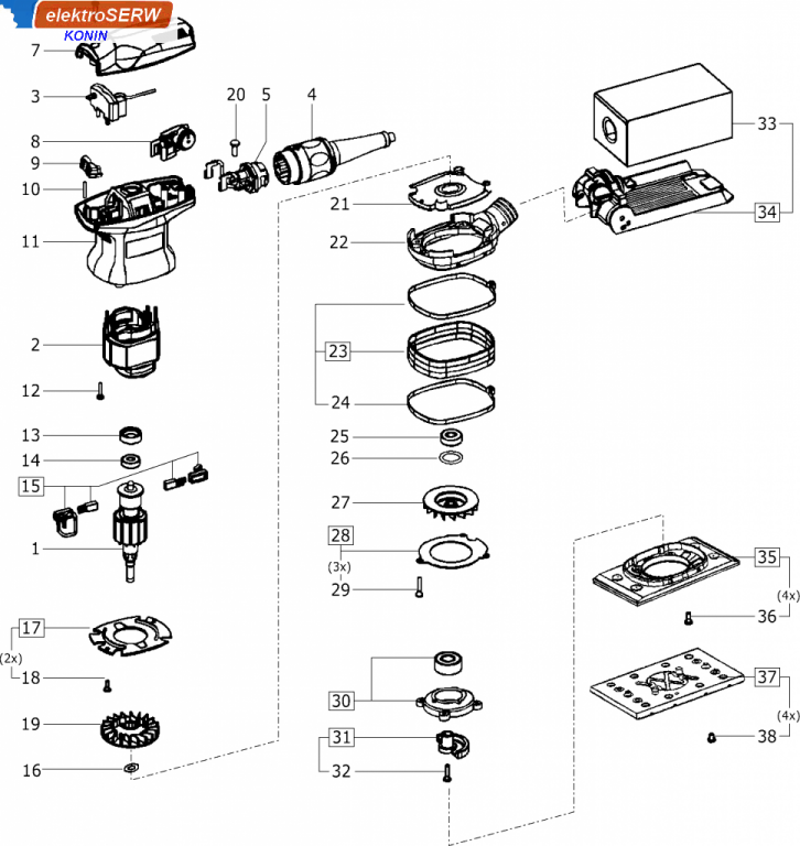 ZESTAW DO PRZEZBRAJANIA do szlifierki oscylacyjnej Festool RTS400Q 500245