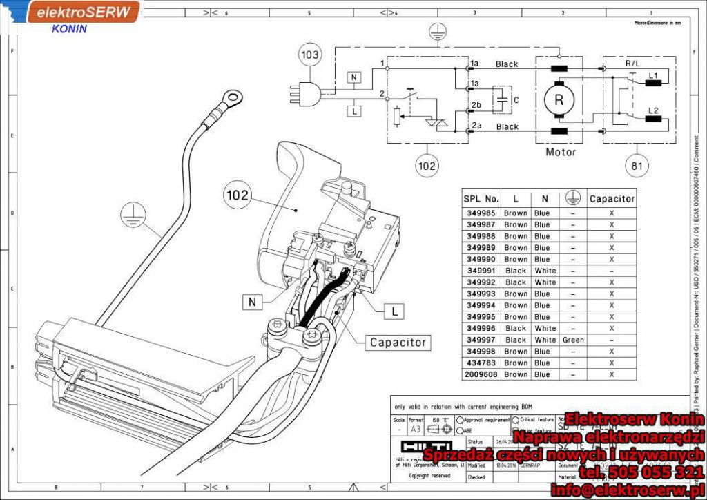Stojan 220 V-240 V Hilti Młotowiertarka SDS Plus TE 7-C 349985 327713