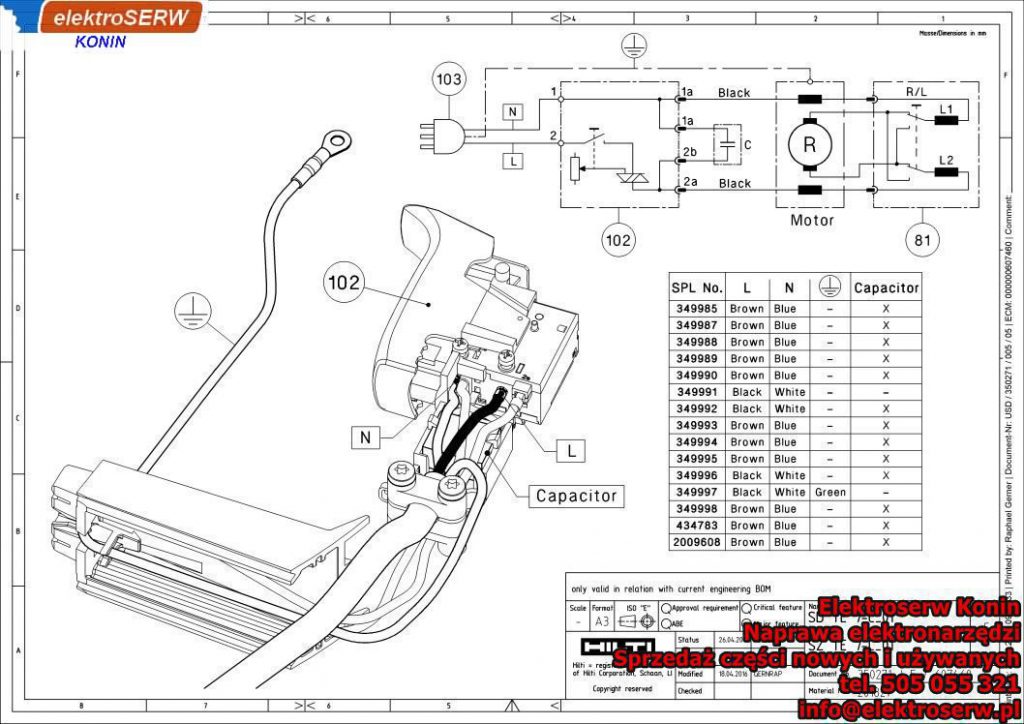 Uchwyt boczny Hilti Młotowiertarka SDS Plus TE 7-C 349985 354585