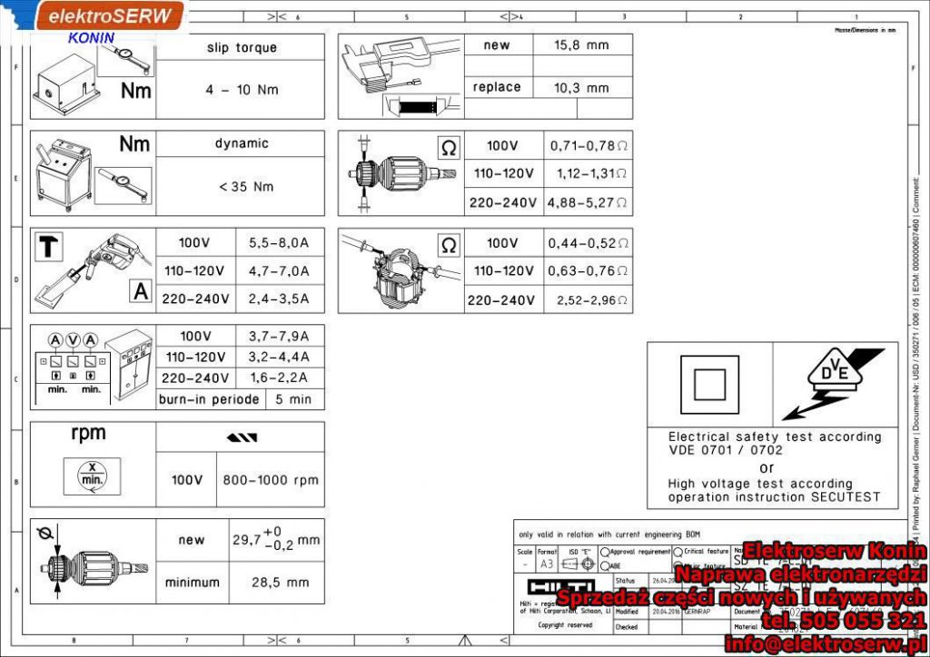 Uchwyt boczny Hilti Młotowiertarka SDS Plus TE 7-C 349985 354585
