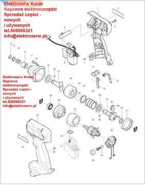 MAKITA obudowa przekładni 153778-5 do klucza 6932FD 6916 D 14,4V  6991D