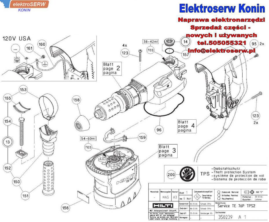 Elektronika do młotowiertarki HILTI TE 76P STD TPS2 330551 274537