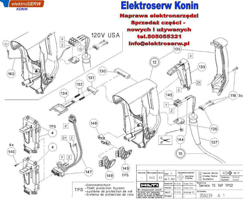 Deflektor powietrza młotowiertarki HILTI TE 76P STD TPS2 330551 330022