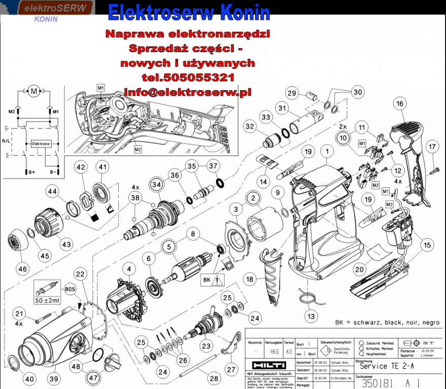 stojan do młotowiertarki Hilti TE 2-A 346454 348507