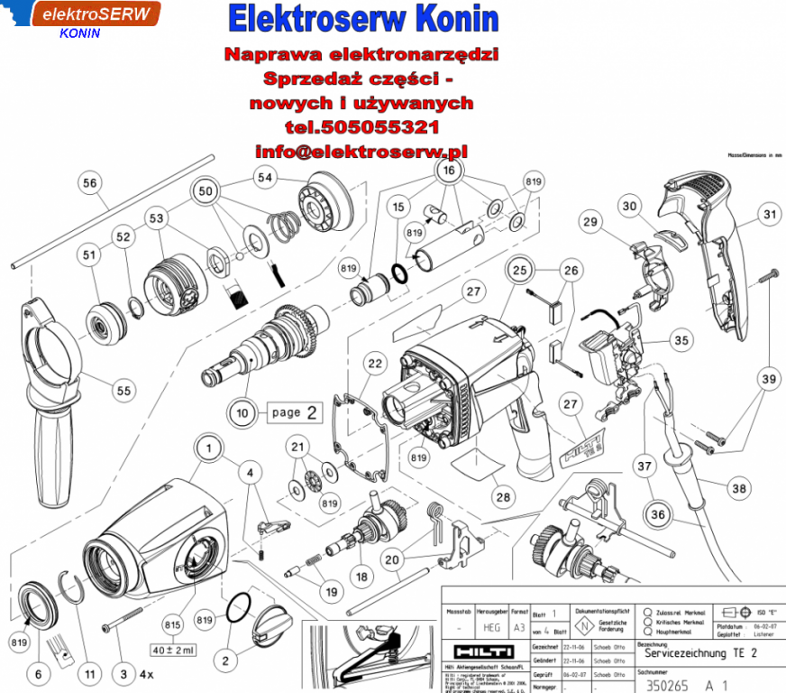 Osłona uchwytu do młotowiertarki HILTI TE 2 327605 326876