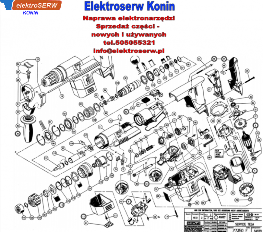 Obudowa silnika 201664 TE5A do młotowiertarki HILTI TE 5-A 201615 75225