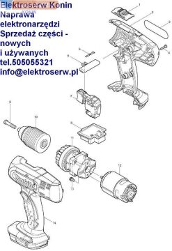 Makita włącznik 650662-0/650604-4 BDF453 18 V BHP453 343