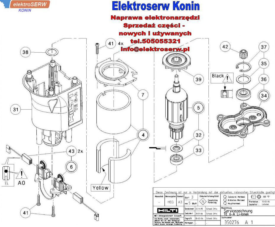 deflektor powietrza do młotowiertarki akumulatorowej HILTI TE 6-A 203330 320042