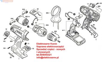 BOSCH GSR 36 V-LI obudowa 2605105089
